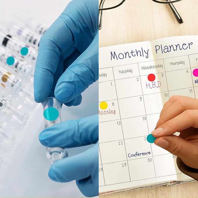 1/4 inch Removable Color-Code Dot Labels | 1,000/Dispenser Box (Teal)