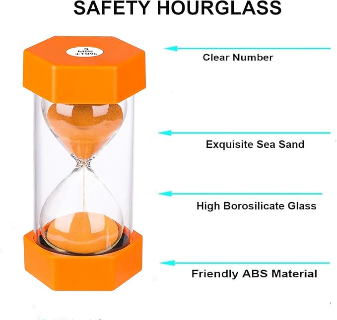 SuLiao Hourglass Timer 60 Minute, Big Orange Sand Clock, Acrylic Sand Watch 60 Min,Reloj De Arena 60 Min,Plastic One Hour Glass Sandglass Timer for Kids, Games, Classroom, Kitchen, Decoration