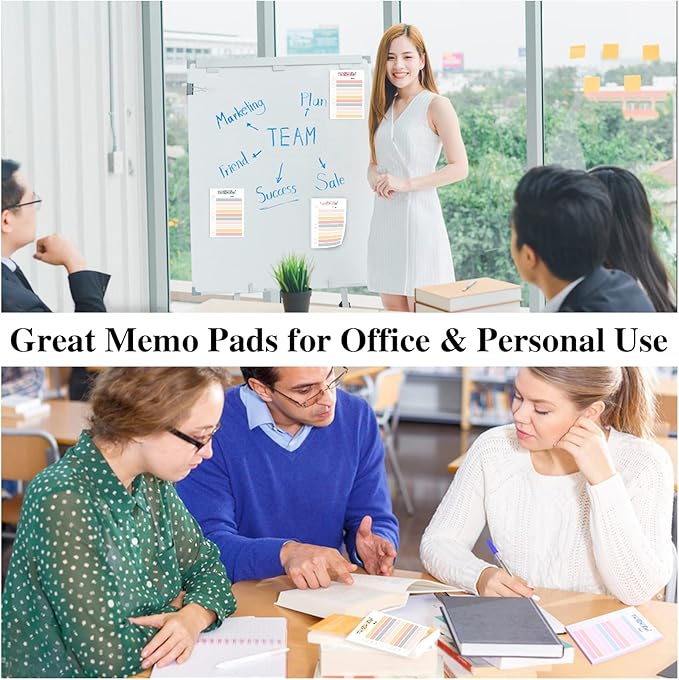 4 Packs to Do List Notepad, 200 Sheets Daily to Do List Sticky Notes 4x6Inches Memo Pad Pastel Candy Color Portable Planner for Coworkers Funny Office Gifts