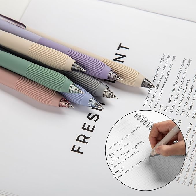 Linbsunne Gel Pens Black Ink Pens for Office 0.5mm Fine Point Pens Smooth Writing Retractable Work Pen (12-count)