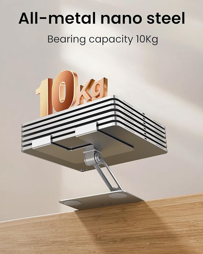 TIGRIS Tablet Stand 360° Rotating,Adjustable & Foldable, Super Sturdy Super Stable & Portable Tablet Holder for Office, Kitchen Compatible with iPad9.7,10.5,12.9, iPad Pro 11/12.9/13Air/Mini/Pro