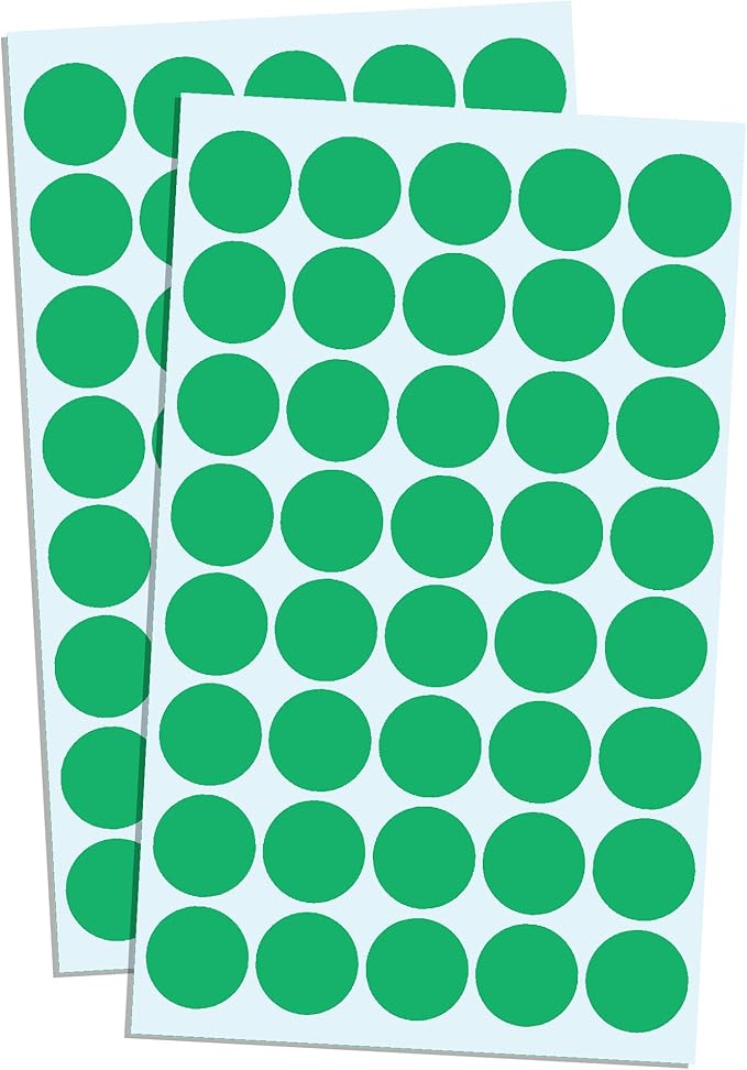 8000 Pack, 3/4" Round Dot Stickers Circle Labels - Green