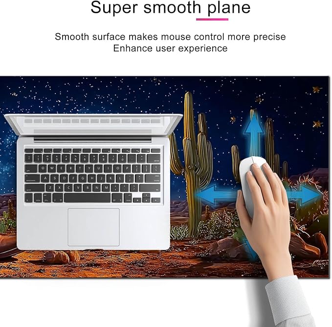 Large Mouse Pad Gaming Mousepad 31.5 x 11.8 Inch Keyboard Desktop Mat Diatomite XL Mouse Pad for Home and Office Desk Accessories with Western Desert Boots Night Sky Artwork Diatomite
