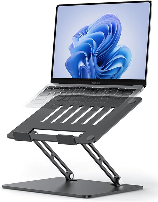 Adjustable Laptop Stand, Ergonomic Computer Stand for Desk, Aluminum Ventilated Colling Laptop Riser Holder Mount Compatible with MacBook Pro Air, HP, Dell 10-15.6" All Laptops