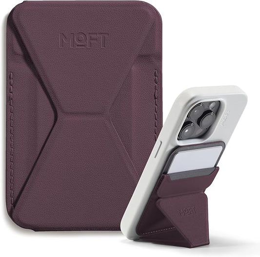 MOFT Magnetic Wallet Stand Compatible with iPhone 17/16/15/14/13/12 Series, Angle Adjustment & Magsafe Compatible MOVAS Phone Stand,BlackBerry