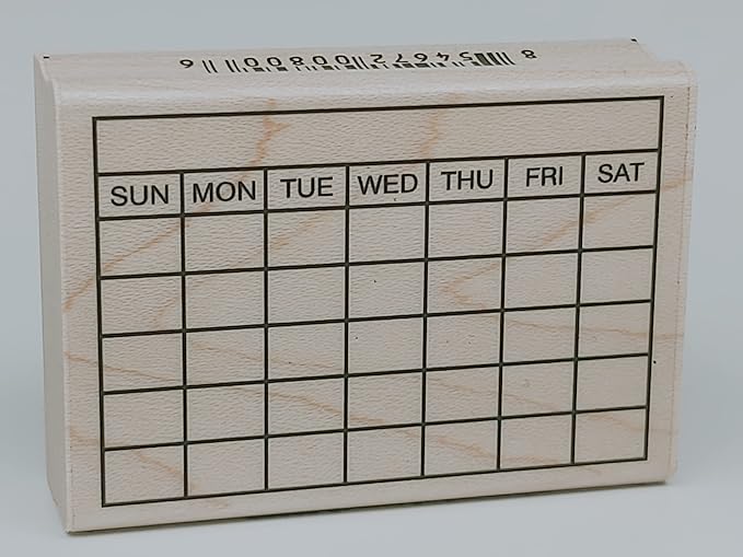 Stamps by Impression Journal, Habit Tracker, Calendar Rubber Stamp 1.5" x 2.25" 5 Row ST 0999