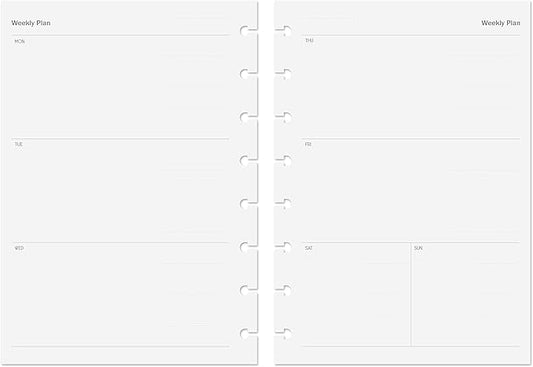Discagenda Planner Insert Refills Discbound 120gsm 80lb (Weekly, A5)