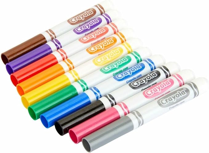 Crayola® Broad Line Markers, Assorted Classic And Bright Colors, Box Of 12