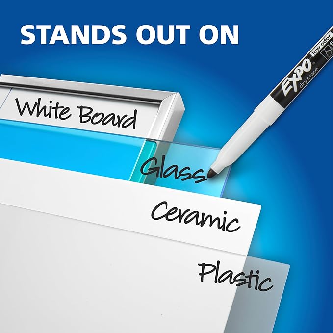 EXPO Low Odor Dry Erase Markers Fine Tip Assorted Colors 36 Count