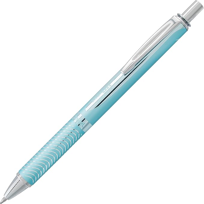 Pentel EnerGel Alloy RT Premium Liquid Gel Pen, (0.7mm), Medium Line, Aquamarine Barrel, Black Ink, 1 Pack (BL407LSBPA)