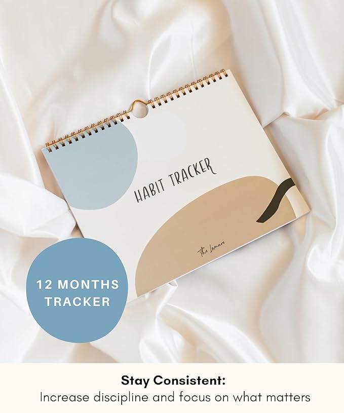 Lamare 2026 Habit Tracker Calendar – Premium Daily Habit Tracker Journal and Goal Board, Workout Motivation & Productivity Tool