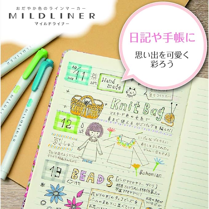 Zebra Mildliner WKT7-25C Highlighter, Set of 25 Colors