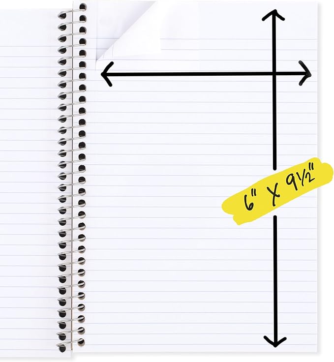 Five Star Spiral Notebook, 2 Subject, College Ruled Paper, 6" x 9-1/2", 80 Sheets, Fights Ink Bleed, Water Resistant Cover, Seaglass Green (840029CH1-ECM)