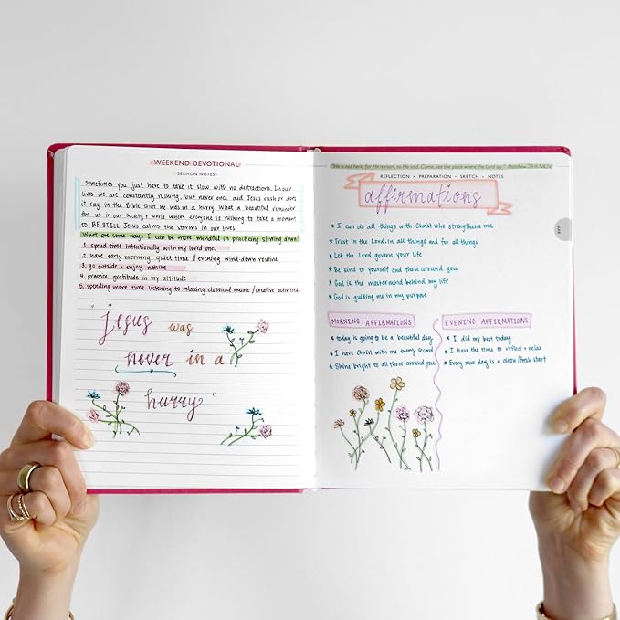 Christian Planner 2026 Daily Planner - Faith Based Monthly and Weekly Planner, Vision Board, and Habit Tracker - 2026 Calendar, Personal Organizer and Devotional Journal (Hardcover, Fig)