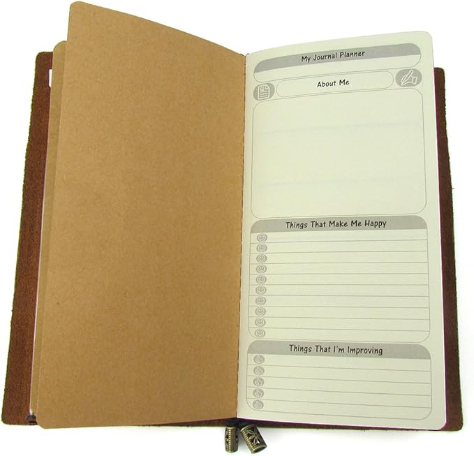 Travelers Notebook Inserts - 2 Pack, 26 Weeks Per Book, Free Diary Weekly Planner Refills With 6 Monthly Summary, To Do List Calendar For Standard Regular TN Journal Size 8.5" x 4.75" (21 x 11 cm)