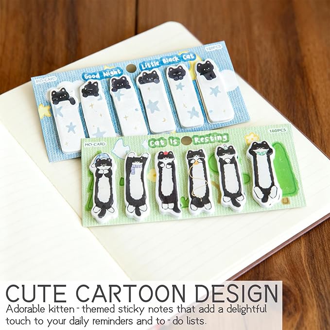 Cute Kitten Sticky Notes - 720 Sheets, Mini Self-Stick Memo Pads for Home, Office, School, Journal, and Planners