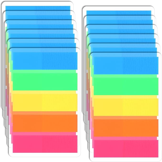 1500 Pcs Sticky Notes, Small Sticky Notes Self-Stick Note Pads Colored Stickers Colored Labels Tabs Bright Colors Rectangular Index Tabs for Books Page Markers