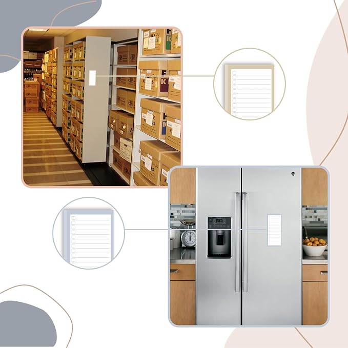 6 Pack Magnetic Notepads for Refrigerator, Grocery List Magnet Pad for Fridge, 50 Sheets per Note Pads To-Do List, Shopping List(300Sheets)
