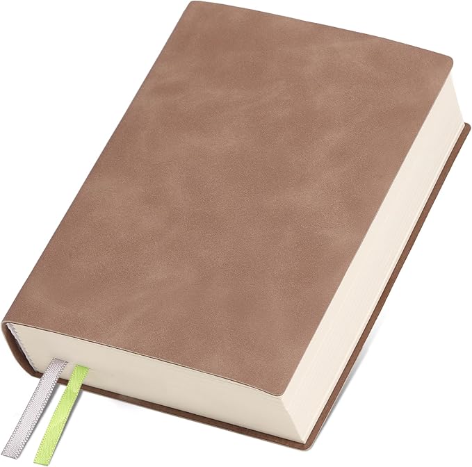 Thick Blank Journal Notebook 400 Pages 3.9 × 5.5 No Lines Soft Leather Pocket Blank Notebook for Women Drawing Book Memo Writing Sketch Diary Notebook Upgrade Page (khaki)