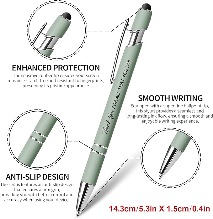 15 Pack Thank You Retractable Ballpoint Pens, Appreciation Inspirational Quote Pens with Smooth Writing, Cute Office School Supplies, Thank You Gifts for Coworkers Teachers Friends