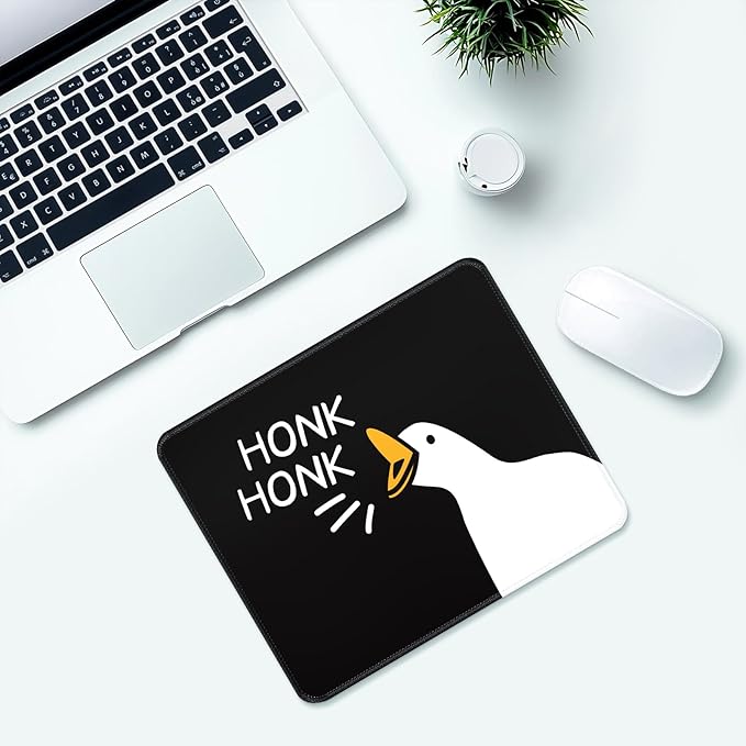Honk Honk Desk Pad Mat with Stitched Edges and Non-Slip Rubber Base, Premium-Textured Mouse Pad for Laptop, Computer & PC, Gaming & Working, Waterproof Mousepad