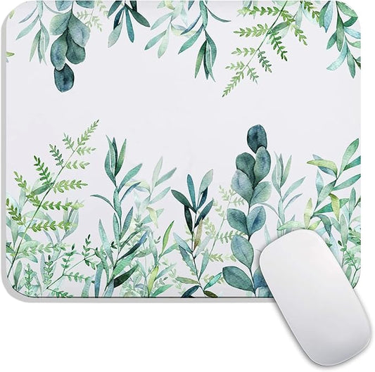 Square Mouse Pad Green Grass, Personalized Premium-Textured Custom Mouse Mat Design, Washable Mousepad Cloth, Non-Slip Rubber Base Computer Mouse Pads for Wireless Mouse
