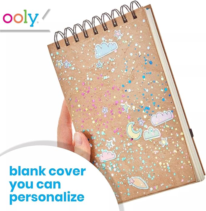 OOLY DIY Cover Small Sketchbook, 5 x 7.5 Inches, White Paper Sketchbook, Drawing Book for Kids, Artists Drawing Pad for Gel Pens