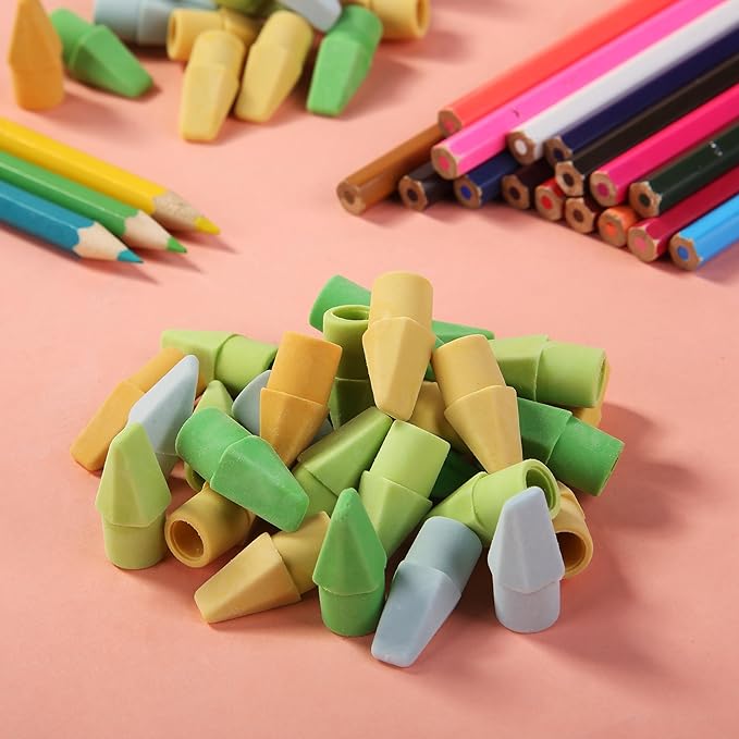 Mr. Pen- Pencil Erasers Toppers Bulk, 500 Pack, Colorful, Latex Free, No Smudge, Mr Pen Erasers for Pencils