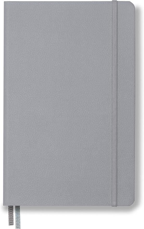 Minimalism Art, Premium Hard Cover Notebook Journal, Classic 5" x 8.3", 122 Numbered Pages, Gusseted Pocket, Ribbon Bookmark, Extra Thick Ink-Proof Paper 120gsm, San Francisco (Dotted, Gray)