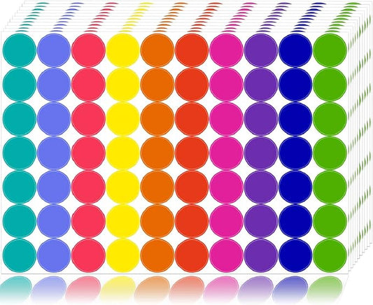 1400 PCS Colored Dot Stickers Round Color Coding Labels Classroom Must Haves, Circle Dots Labels Price Stickers Polka Circle Dot Stickers Label Sticker for Office, Classroom Decor, Papers Etc