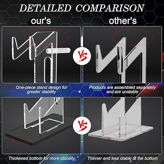 FYY Game Controller Holder 3 Tiers - Universal Dual Controller Stand Headphone Holder, Acrylic Black Controller Display Stand Compatible with Nintendo Switch Xbox PS5 PS4, Desk Mounts for Controller