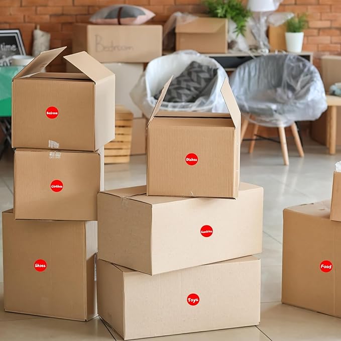 1400 Pcs Red Dot Stickers 3/4" Round Color Coding Label Circle Stickers Colored Dots for Office,Classroom,Papers Etc