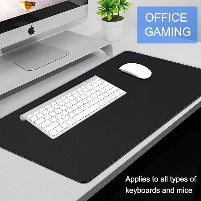 Large Gaming Mouse, 31.5x15.7 inch Large Extended Computer Keyboard Mouse Mat, Water Resist Non-Slip Mousepad Rubber Base Long XXL Desk Mouse Pad for Work & Gaming, Office & Home, Black