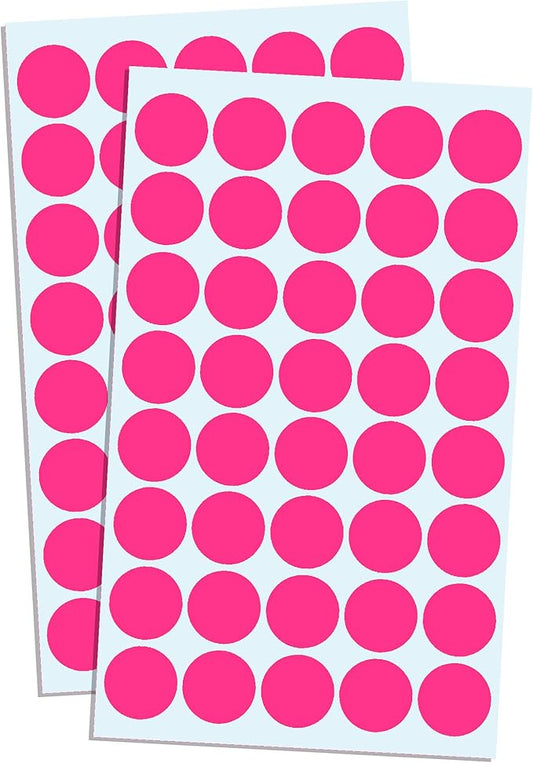 2000 Pack, 3/4" Round Dot Stickers Circle Labels - Pink