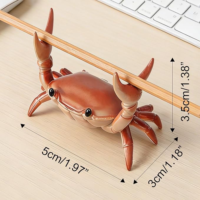 2 Pack Desk Crab Pen Holder, Creative Weightlifting Crab Pencil Stand Holder, Desk Organizers and Accessories, Cute Office Decor for Small Items at Home, School, Studio (Red)