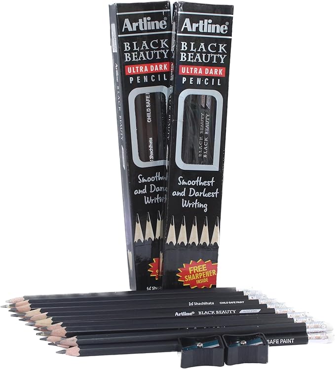 artline Black Beauty Ultra dark Pencil Pack of 2 (2)