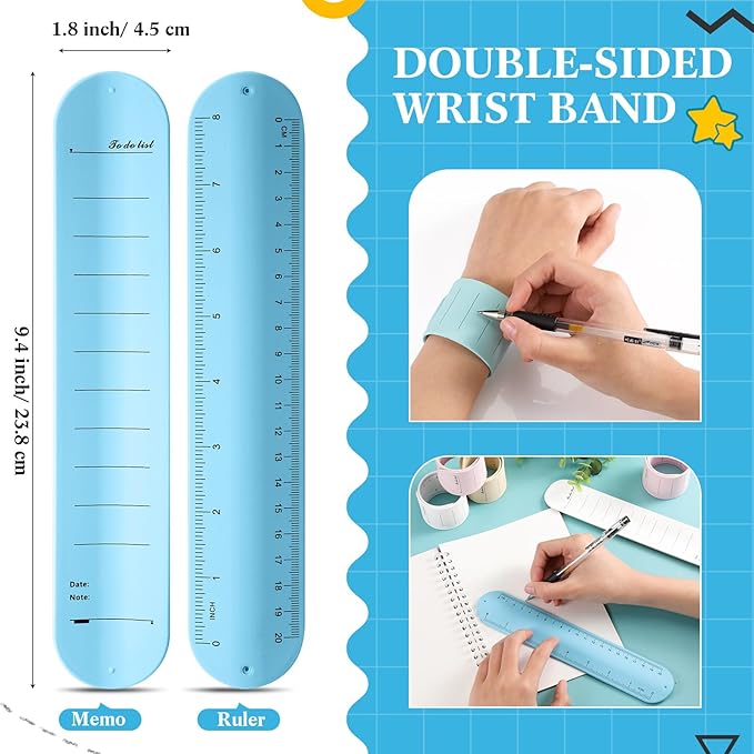 6 Pcs Nurse Silicone Bracelet to Do List Slap Silicone Reminder Bracelet Reusable Wearable Wrist Waterproof for Work Wrist Strap(Fresh Color,Classic Style)