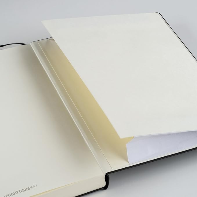 LEUCHTTURM1917 - Notebook Hardcover Medium A5-251 Numbered Pages for Writing and Journaling (Navy, Plain)