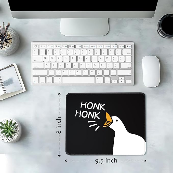 Honk Honk Desk Pad Mat with Stitched Edges and Non-Slip Rubber Base, Premium-Textured Mouse Pad for Laptop, Computer & PC, Gaming & Working, Waterproof Mousepad