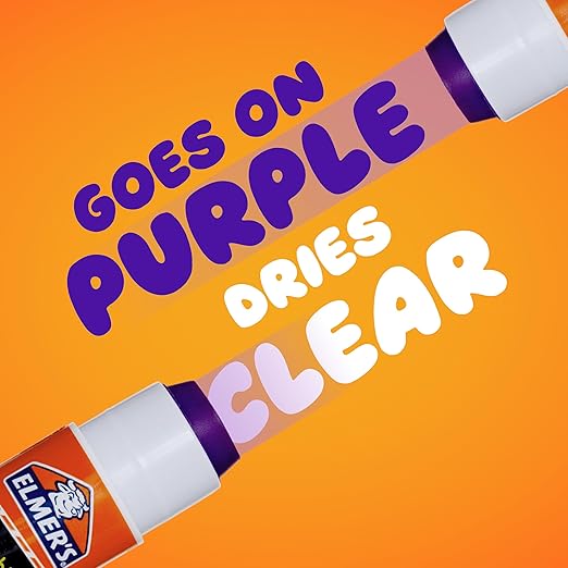 Elmer's Disappearing Purple School Glue Sticks Washable 22 Grams 30 Count