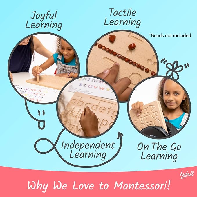 Learn to Write - Number & Letter Tracing Boards for Kids Ages 3-5 - Wooden Alphabet Learning Montessori 3 Year Old Toddler Writing Tools Beginners - Homeschool Preschool Classroom Must Haves