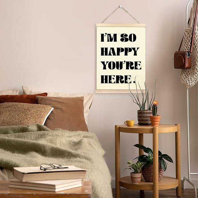 TAEDIN Boho Classroom Wall Art Poster Hanger Frame - White Nursery Wall Art with Wood Frames, Inspirational Wall Hanging Decor for Baby Kids Room School Home Bedroom, 12x16 Inches