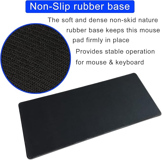 Pink Mouse Pad Desk Mat Large Gaming Mouse Mat Desk Pad,Big Mousepad with Stitched Edge Non-Slip Rubber Base for Office School Home (27.5X11.8 in)