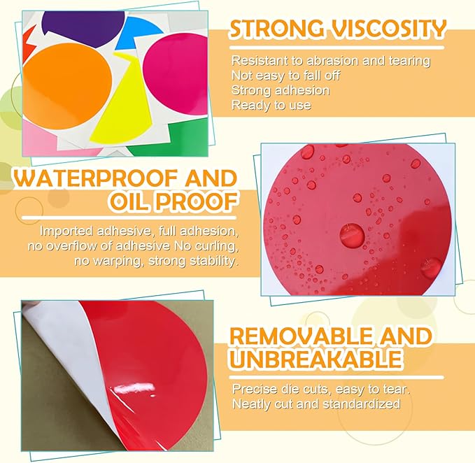 Classroom Floor Stickers Floor Marker Dots, 40Pcs Carpet Spot Markers Line Up Dots Spots, Carpet Circles Carpet Dots for Classroom Decoration Table Teacher Supplies (Red)