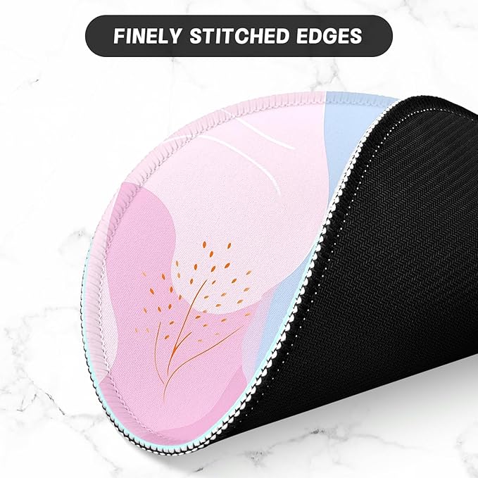 ITNRSIIET Round Mouse Pad with Stitched Edge Premium-Textured Waterproof Non-Slip Rubber Base Desktop Protection Mat Diameter 8.7 inches, Art Style Pattern