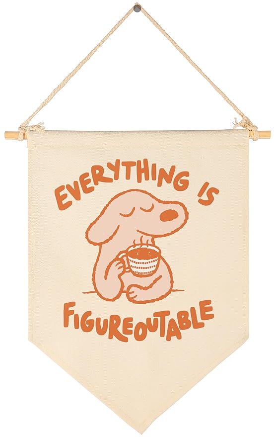 Everything Is Figureoutable-Dopamine Banner Flag Sign Wall Decor Gift for Boy Girl Kid Teen Nursery Classroom Playroom Reading Room-Baby,Shower,Reveal,Birthday Christmas Gift