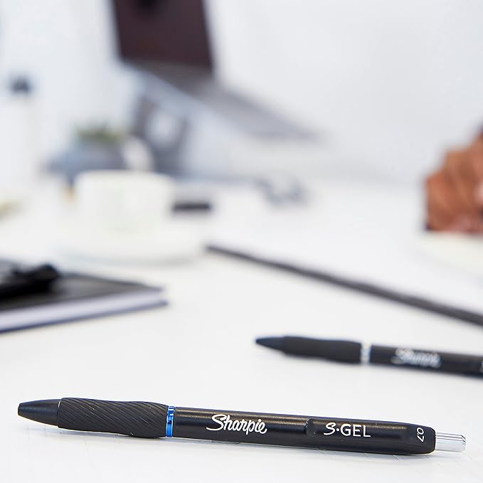 Sharpie S-Gel Gel Pens Fine Point (0.5mm) Blue Ink Gel Pen 12 Count