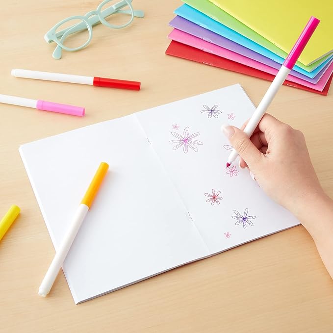 Paper Junkie 24 Pack Unlined Notebooks for Students - Blank Books for Kids to Write Stories and Draw - A5 Sketchbooks (5.5 x 8.5 In Blank Story Book For Kids)