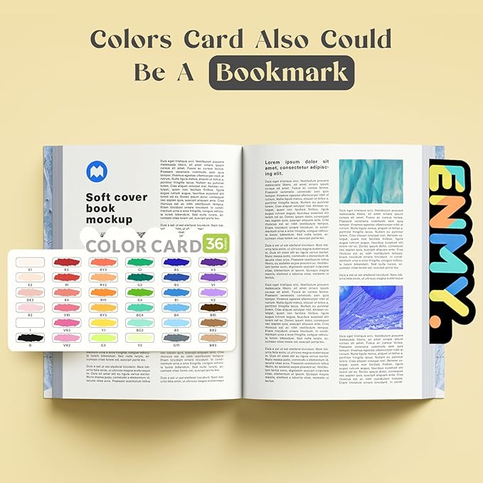 ENMY 36 Colors Direct Liquid Acrylic Paint Pens, Acrylic Paint Markers Pens, Fabric Markers for Textile, Canvas, Rock, Glass, Wood, Paper, DIY, Acrylic Markers for DIY Craft Supplies