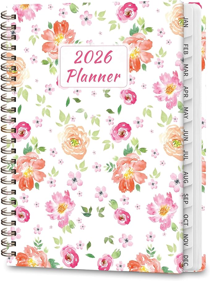 2026 Planner, Weekly and Monthly Calendar Planner Organizer, January-December, Academic Planning Agenda Book, Office School Home Suppiles for Women & Men, 6.3" × 8.5"